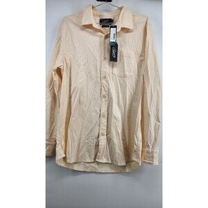Grayers Men's Medium Yellow Charles Stretch Long Sleeve Oxford Shirt NWT